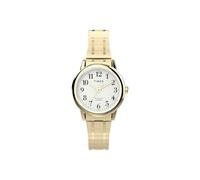 Timex Women's Easy Reader 25mm Watch, Gold-Tone Stainless Steel Expansion Band White Dial Gold-Tone Case