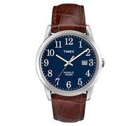 Timex Easy Reader Men's 38mm Brown Leather Strap Date Window Quartz Watch TW2R63800