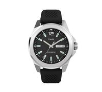 Timex Essex Avenue 46 Black Dial & Black Synthetic Rubber Strap Watch