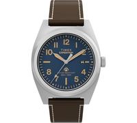 Timex Expedition Capstone Men's Watch 39mm Brown Two Piece Blue Dial Silver Case