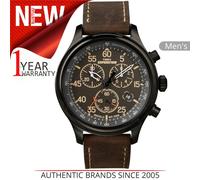 Timex Expedition Field Chronograph Brown Leather Strap Watch T49905