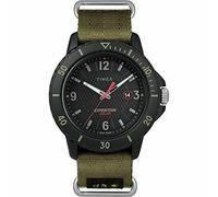 Timex Expedition Gallatin Solar Men's Nylon Strap Watch TW4B14500, Olive Slip-Thru, 44 mm