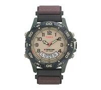 Timex Expedition Men's Quartz Watch with Beige Dial Analogue - Digital Display and Black Fabric and Canvas Strap T45181SU