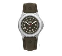 Timex Expedition Metal Field 40mm Analog Men's Watch Luminous Hands 24 Hour Time Quick Date Heavy Duty Outdoor Watch 50M Waterproof Brown/Silver/Brown Modern