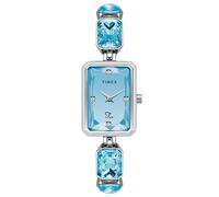TIMEX Fria Analog Watch for Women with Rectangle Dial & Water Resistant Women's Wrist Watches, Blue-1, Onesize, Retro
