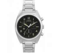 Timex Gents Expedition Capstone Black Dial Chronograph Stainless Steel Watch