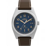 Timex Gents Expedition Capstone Blue Dial Brown Eco-Friendly Leather Strap Watch