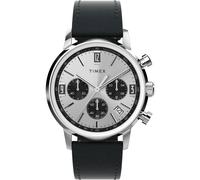 Timex Gents Marlin Silver-Tone Watch TW2W10300 - Distinctive - Stainless Steel / Acrylic / Leather