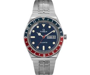 Timex Gents Q Blue Watch TW2T80700 - Distinctive Detail | Acotis - Stainless Steel / Acrylic