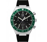 Timex Gents Q Timex Continental Chronograph Black Silicone Strap Watch