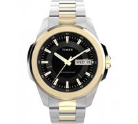 Timex Gents Trend Essex Black Dial Two Tone Stainless Steel Watch