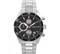 Timex Gents Trend Ridgefield Chronograph Black Dial Stainless Steel Watch