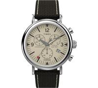 Timex Gents Waterbury Cream Watch TW2V43800 - Bold Statement | - Brass / Mineral Glass / Fabric