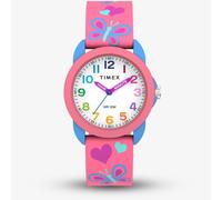 Timex Girls Time Teacher 30mm Pink Silicone Strap Watch TW2Y59700