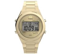 Timex Men's Digital Quartz Watch with a Stainless Steel Strap Q