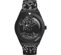 Timex Keith Haring X Q Mens Black Watch TW2W25600 Silicone - One Size