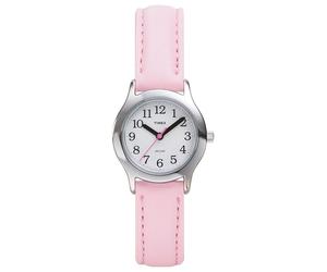 Timex Kid's Classic (23mm) White Dial / Pink Synthetic Leather Strap T79081