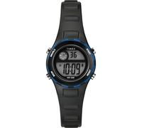 Timex Kids Digital Watch 27mm Black Strap Digital Dial Black Case Black