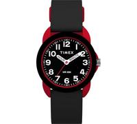 Timex Kids Time Machines 30 mm Watch, Blue Silicone Strap White Dial Yellow Case TW2W92100