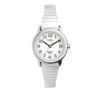 Timex Women's Silver Stainless-Steel Quartz Watch with White Dial (T2H371)