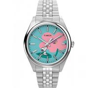 Timex Ladies Peanuts Legacy Snoopy with Flower Dial Stainless Steel Watch