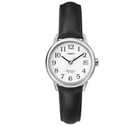 Timex T2H331 Ladies Classic Watch with Black Leather Strap