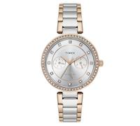 TIMEX Ladies Silver Round Dial Analogue Watch TWEL18723
