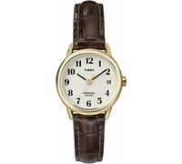 Timex Ladies Watch T20071Pf with White Dial and Brown Leather Strap