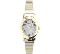 Timex Ladies Watch T2M570PF with White Dial and Two Tone Expander Strap