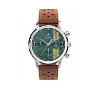 Timex Marlin Chronograph Tachymeter 40mm Leather Strap Watch TW2W99100