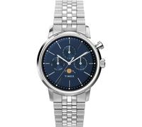 Timex Marlin Moonphase Mens Silver Watch TW2W51300 Stainless Steel - One Size