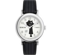 Timex Men's Analogue Watch Lab x Wednesday Weekender TW2Y19400 Silver-Tone Stainless Steel/Leather