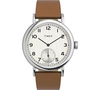 Timex Men Analogue Watch with a Leather Strap Waterbury