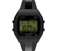 Timex Men s 80 36 mm Watch Black Stainless Steel Band with Digital Dial and