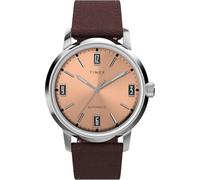 Timex Men's Analogue Automatic Watch with a Leather Strap Marlin Automatic