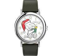 Timex Men's Analogue Quartz Watch Peanuts Weekender with Leather Strap