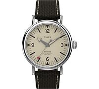 Timex Watch TW2V44100 Analogue Quartz Fabric Strap Standard Collection Cream