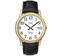 Timex Mens Reader Date Leather Strap Watch - Black/Gold (Model No. T2H291)