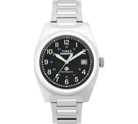 Timex Men's Capstone 39mm Watch - Stainless Steel Bracelet Black Dial Stainless Steel Case