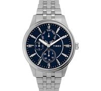 Timex Men's Chicago 45 mm Quartz Watch - Stainless Steel Bracelet with Blue Dial and Silver-Tone Case TW2Y21500