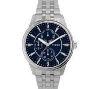 Timex Men's Chicago 45mm Watch - Stainless Steel Bracelet Blue Dial Silver-Tone Case