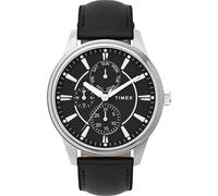 Timex Men's Chicago 45mm Watch - Stainless Steel Two- Piece Quick Release Black Dial Silver-Tone Case