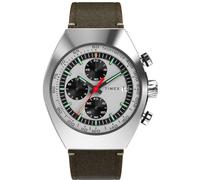 Timex Men's Chronograph Quartz Watch with a Leather Strap Legacy Tonneau Chrono