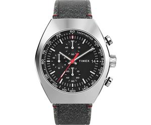 Timex Men's Chronograph Quartz Watch with a Leather Strap Legacy Tonneau Chrono