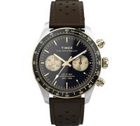 Timex Men's Chronograph Quartz Watch with a Leather Strap Waterbury Heritage