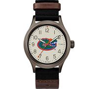 Timex Men's Collegiate Clutch 40mm Watch - Alabama Crimson Tide with Black Fabric & Brown Leather Strap, Florida Gators