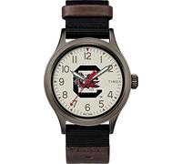 Timex Men's Collegiate Pride 40mm Watch - Ohio State Buckeyes with Black Fastwrap Strap, Ohio State Buckeyes