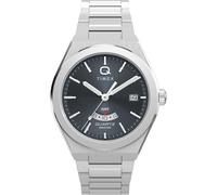 Timex Men's Continental 39mm Watch, Silver-Tone/Black