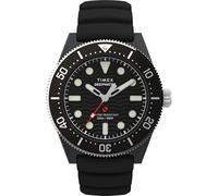 Timex Men's Deep Water Reef 43mm Watch - Black Strap Black Dial Stainless Steel Case