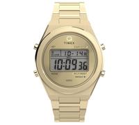 Timex Men's Digital Quartz Watch with a Stainless Steel Strap Q